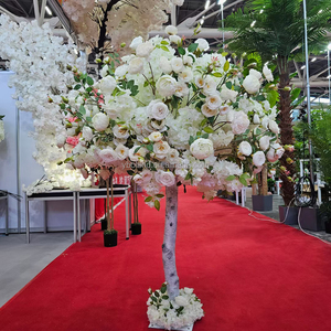 E-070 cưới nhà trang trí nội thất nhỏ facke Sakura cây giả cây màu hồng Trắng Nhân Tạo Bảng trung tâm cây hoa anh đào - Product Image 6