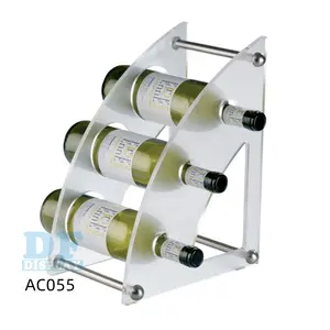 AC055 display acrylic wine holder display stand plastic wine rack wine bottles mini bar counter