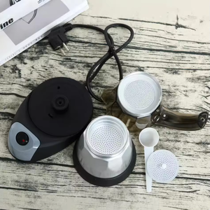 Moka Pot eléctrico 6 tazas 300ml estufa Espresso <span class=keywords><strong>Maker</strong></span> portátil de acero inoxidable <span class=keywords><strong>Mocha</strong></span> Pot Percolador cafeteras italianas - Product Image 4