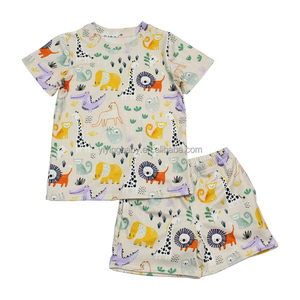 Ensemble haut et short d'été personnalisé 2 pièces en bambou imprimé et motif animal <span class=keywords><strong>tenue</strong></span> <span class=keywords><strong>de</strong></span> sport décontractée pour football <span class=keywords><strong>basket</strong></span>-ball vêtements pour garçon - Product Image 3