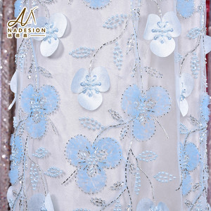Wholesale Sequins Embroidery 3D <strong>Lace</strong> <strong>Fabric</strong> Floral Dress <strong>Lace</strong> Material Polyester Mesh <strong>Lace</strong> <strong>Fabric</strong>