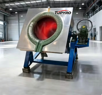 Four à induction basculant à moyenne fréquence Topyro IGBT 220V 2000°C 500-2000kg/h pour la fusion des métaux, des déchets d'acier, du cuivre, de l'aluminium, de l'or