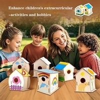 Kit de bricolage en bois pour peinture et graffiti, maison autoportante pour insectes et oiseaux, ensemble artisanal, ornement de jardin, décoration de vacances, vente en gros