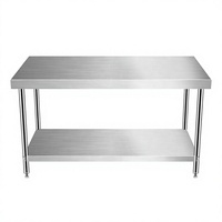 Table robuste en acier inoxydable 304 et 430 Inox pour la cuisson des aliments dans les hôtels et les restaurants