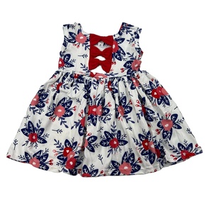 Qingli OEM Ready Made vestito da bambina <span class=keywords><strong>di</strong></span> 2 <span class=keywords><strong>anni</strong></span> vestito con fiocco posteriore a buon mercato senza maniche abiti per le ragazze <span class=keywords><strong>di</strong></span> 5 <span class=keywords><strong>anni</strong></span> - Product Image 1