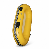 Radeau de rivière gonflable HRP400 4m 9 personnes PVC pour la pêche, le camping, le rafting, les sports nautiques, bateau robuste