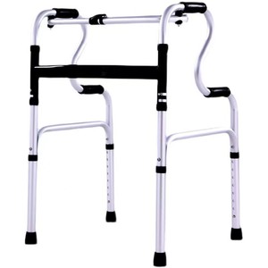 Aluminum Alloy <b>Walker</b> Height Adjustable <b>Folding</b> Walking Aid For Elderly Outdoor Use - Product Image 1