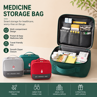 Bolsa de Almacenamiento de Medicamentos Portátil con Logotipo Personalizado, Organizador de Primeros Auxilios de Viaje, Bolsa Médica de Gran Capacidad con Asa y Logotipo Personalizado