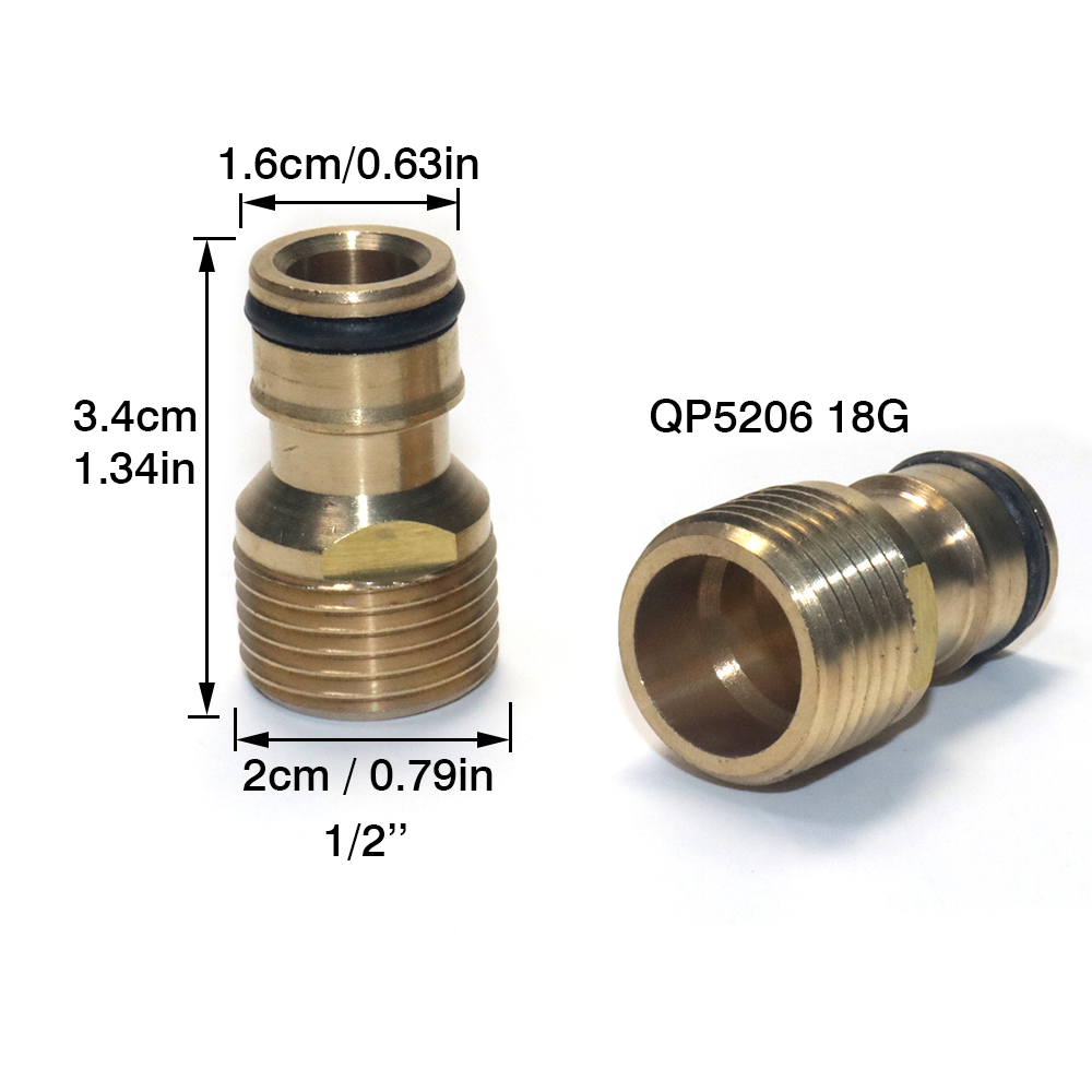 Or QP5206 Cuivre 1/2 filetage extérieur