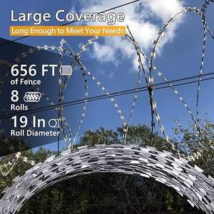 82 قدمًا لكل لفة 8-656FT شريط فولاذية مجلفنة كونسرتينا الشائكة 82 قدمًا لكل لفة 8 - Product Image 2