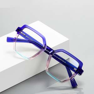 Gafas de Moda con Logotipo Personalizado, Montura Grande, Hexagonales, con Degradado, de Acetato CP, con Protección Anti Luz Azul para Mujer - Product Image 1