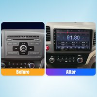 Pour Honda Civic 2012 2013-2015, écran QLED 10,33 pouces, autoradio double 2 DIN, GPS, navigation, autoradio Android