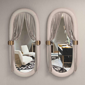 Miroirs muraux décoratifs ovales uniques de luxe pour chambre à coucher, décoration intérieure, miroirs muraux de luxe italiens DV-BLANCHE-01-VISIO - Product Image 4