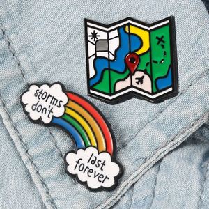 Nuevo diseñador de fábrica, barato, personalizado, Arco Iris, mapa, último para siempre, alfileres esmaltados, sombrero, <span class=keywords><strong>ropa</strong></span>, broche de solapa, venta al <span class=keywords><strong>por</strong></span> mayor - Product Image 1
