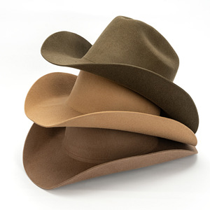 Sombrero Fedora de <span class=keywords><strong>Vaquero</strong></span> Occidental de Color Puro para Otoño e Invierno, de Lana, con Ala Ancha, Versátil, de Alta Gama, para Fiestas, Aire Libre, Cálido, para <span class=keywords><strong>Hombre</strong></span> y Mujer - Product Image 1