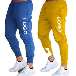 Custom Logo Sweatpants Plain Skinny Joggers Men Cotton Slim Fit Tapered Mens Joggers Gym Jogging Sportswear Joggers de hombres