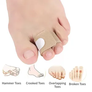 Separadores de dedos de nailon, alineadores de dedos, cinta para dedos en martillo, vendaje corrector de hallux valgus, férula separadora de dedos, envolturas para el cuidado de los pies - Product Image 3
