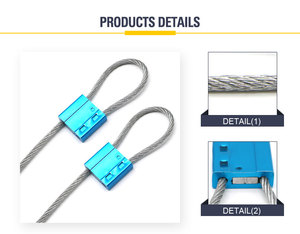 Jccs003 có thể điều chỉnh Cáp con dấu khóa an ninh Cáp con dấu an ninh cao container Trailer xe tải Cáp con dấu - Product Image 4