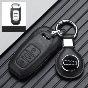 Funda Protectora de Cuero Genuino para Llaves de Coche, Carcasa para Audi A6L A7 A8L <span class=keywords><strong>A3</strong></span> A5 Q5 S5 S6, Llavero, Bolsa para Llaves - Product Image 1