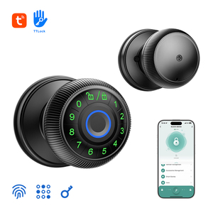Tuya TTLock Smart <strong>Door</strong> Lock Biometric Fingerprint Deadbolt American Standard Keyless Entry <strong>Knob</strong> for Bedroom Airbnb Office Home - Product Image 1