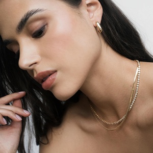 14k <strong>Gold</strong> Vermeil White <strong>Sapphire</strong> Tennis <strong>Necklace</strong> Fashion Jewelry Fine <strong>Necklaces</strong> for Women Anti Tarnish S925 Silver <strong>Necklaces</strong> - Product Image 4