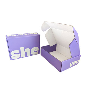 Mẫu miễn phí tùy chỉnh lớn gấp sóng máy bay Bưu Chính hộp in logo bao bì các tông hộp bưu phẩm hộp giày hộp - Product Image 5