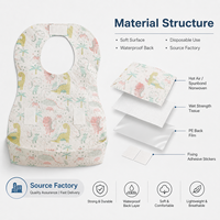 Bavoirs jetables pour bébés avec poche de récupération profonde, emballés individuellement, imperméables, portables, prix usine, vente en gros