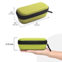 Étui rigide réglable à double compartiment en EVA résistant à l'eau pour lunettes de vue et petits gadgets