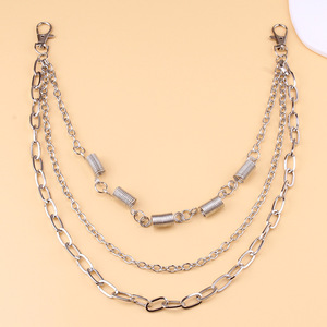 โซ่คาดเอวโลหะผสมสังกะสีหลายชั้นสไตล์พังก์ โซ่เดนิมสำหรับใส่ทุกวัน เครื่องประดับแฟชั่นฮิปฮอป - Product Image 4