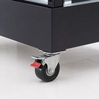 Vitrine Réfrigérée Commerciale Inox pour Pâtisseries et Gâteaux, avec Verre Courbé et Refroidissement par Air