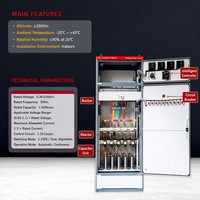 Armoire professionnelle de compensation de puissance réactive intérieure série GGJ 400V avec système de distribution et protection contre les surtensions et les harmoniques