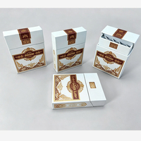 Emballage personnalisé résistant aux enfants pour pré-rouleaux de papier, boîte en carton conique à bouton-poussoir CR, style cigarette, pour joints de papier.