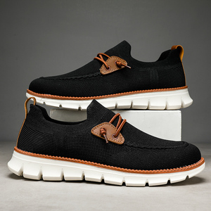 Men's Trendy Breathable Woven Walking <b>Shoes</b> With Adjustable Draw String Casual Outdoor Lightweight Business <b>Shoes</b> - Product Image 1