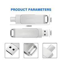 Clés USB 3.0 en métal personnalisées avec logo OEM, vente en gros, 1 To, 2 To, 16 To, OTG