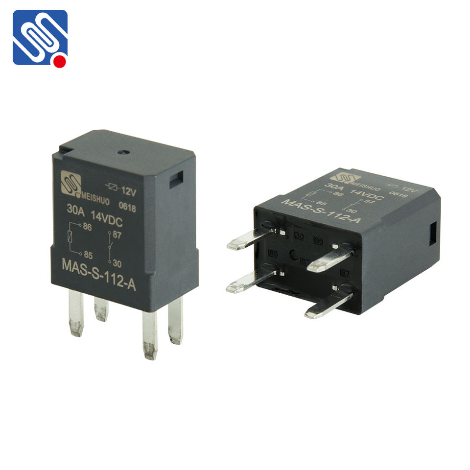 Meishuo MAS Mini Auto Relay 30A 4 Pin New Condition 24V 20/30A 40A Rated Current Automotive Parts