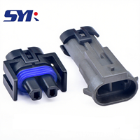 Conjunto de Faros Antiniebla SYK H11 con Lámpara de Xenón, Arnés de Cableado, Conector de Inyector para Automóvil 15339016, Accesorios 12162017, Negro/Gris