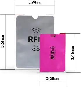 Custom RFID Blocking Credit Card Sleeves Protector For Identity Theft Protection Credit Card Protector Passport Covers