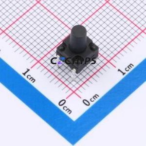 XJ1L0952210 Tactile Switch Through hole Component (THT)-4P,6.2x6.2mm Switch Single Pole Single Throw Round Button 2.6N 6mm - Product Image 1