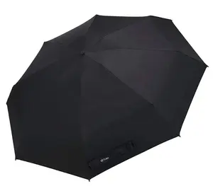 Feitos sob encomenda baratos 5 dobre mini uv bolso pequeno guarda-chuva preto com haste telescópica