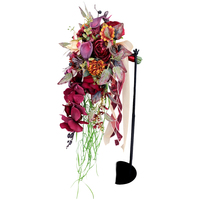 Bouquet de mariée en forme de goutte d'eau, bouquet de fleurs artificielles de simulation pour mariage