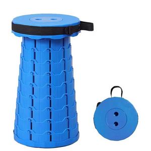 Tabouret pliable télescopique en plastique portable pour le camping, la pêche et le jardin - Product Image 1