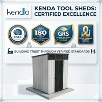 Caseta de Almacenamiento KENDA Serie GRANITE 6x4 pies - Capacidad Mensual para Más de 150 Contenedores, Vida Útil de 10 Años, Resistente a Tifones de Nivel 11