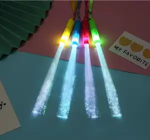 批发派对供应光纤发光棒，带发光二极管闪烁棒，用于生日派对婚礼音乐会道具