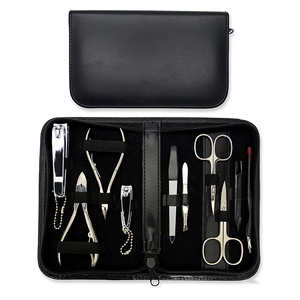 Hot Sell 2026 Professional 12 Pcs Stainless Steel Scissors Nail Care Kit Manicure Pedicure Grooming Set with Red Travel Case - Product Image 3