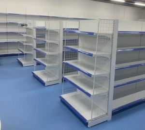 Modern Design Double-Sided Heavy Duty Supermarket Rack New Metallic <b>Shelving</b> Display Racks 5 Shelves Convenience Grocery Retail - Product Image 6