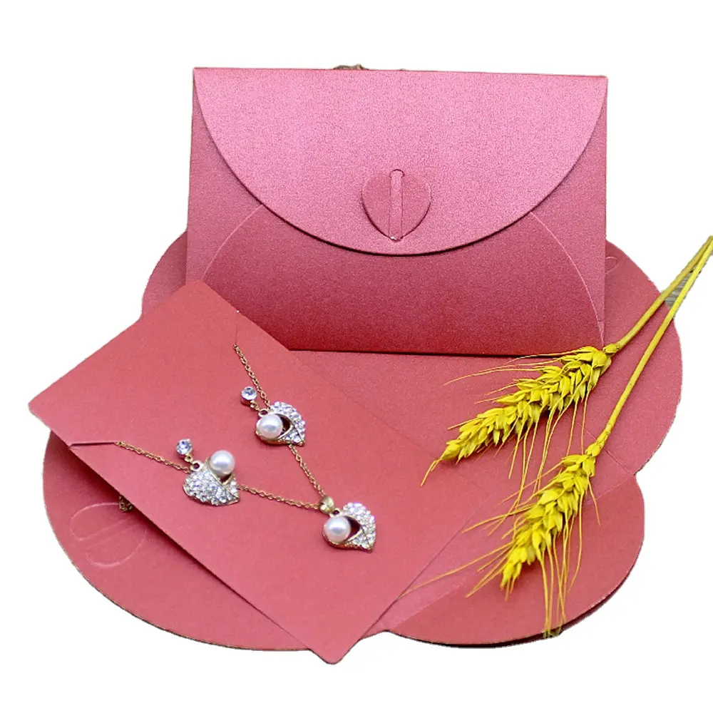 Portagioie rosa personalizzato con collana orecchino carta carta confezione regalo confezione regalo caramelle bomboniere pacchetto buste