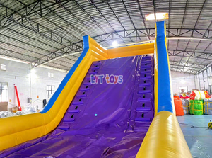 Toboggan gonflable double piste avec filet <span class=keywords><strong>de</strong></span> sécurité et <span class=keywords><strong>tapis</strong></span> d'atterrissage pour enfants, idéal pour les parcs d'attractions extérieurs et les entreprises <span class=keywords><strong>de</strong></span> location, usage intensif - Product Image 2