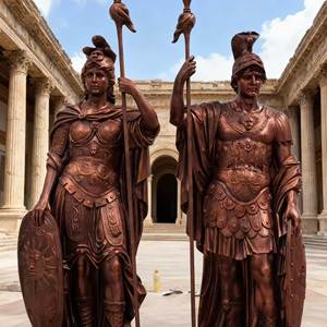 Customized Modern Outdoor Sculptures Bronze <strong>Life</strong>-<strong>sized</strong> Ancient Greek Warrior <strong>Statues</strong> with Custom Colors - Product Image 4
