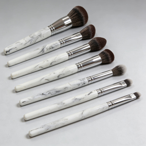 Ensemble de pinceaux de maquillage avec manche en marbre, cadeau de luxe, poils synthétiques, kit de pinceaux cosmétiques professionnels pour le visage et les yeux - Product Image 3