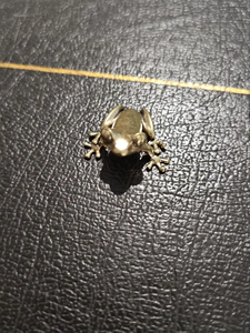 1pc复古黄铜青蛙雕像-固体仿古饰面，家庭、办公室、汽车装饰金色蟾蜍-茶道的理想选择 - Product Image 6